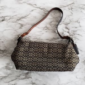 Coach purse mini signature black canvas c print